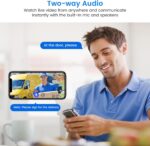 Wireless 1080p Video Doorbell Camera, AI Human Detection, Live View, 2-Way Audio Included Chime, Night Vision, 2.4G Wi-Fi, Cloud Storage, Indoor/Outdoor Surveillance Cam (Black) - Image 3