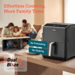 COSORI 6.8Qt Air Fryer, 12-in-1 Dual Blaze for 360° Crispy Meals, No Shaking & Preheating to Fast Cooking with Bake, Roast, Broil, 100+In-App Recipes, Dishwasher Safe - Image 4