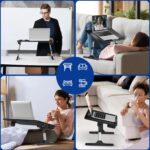 Besign LT05 Adjustable Laptop Table, Lap Desk, Portable Standing Bed Desk, Foldable Sofa Breakfast Tray, Notebook Computer Stand for Reading and Writing, Medium Size, Black - Image 6