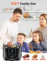 Nuwave Duet Electric Pressure Cooker & Air Fryer Combo, 450 IN 1 Slow Cooker & Grill with Integrated Digital Temp Probe, 6qt SS Pot, Adjustable High/Low Pressure, Built-in Sure-Lock Safety Tech - Image 5