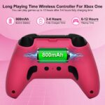 Xbox Controller, RGB LED Light 2.4GHz Wireless Controller Compatible with Xbox One X/S Series X/S, 3.5mm Audio Jack & Rechargeable Battery, Deep Pink - Image 6