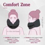 Travel Pillow Vac Compressed Memory Foam Neck Pillow Airplane,Soft and Compatible,Neck Support,Washable,Airplanes Travel Essentials Accessories for Office,Flight,Cars Breaks Sleeping(Black) - Image 3