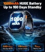 LIGE Military Smart Watches for Men(Answer/Make Calls),100-Day Battery Life,2.13" AMOLED Outdoor Sports Smartwatch with Compass,Heart Rate/Sleep Monitor Fitness Tracker for Android iOS,AI Voice - Image 4
