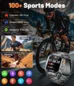 LIGE Military Smart Watches for Men(Answer/Make Calls),100-Day Battery Life,2.13" AMOLED Outdoor Sports Smartwatch with Compass,Heart Rate/Sleep Monitor Fitness Tracker for Android iOS,AI Voice - Image 5