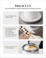 Self Heating Coffee Mug,10oz Heated Mug with Warmer,Smart Temperature Control from 100-149℉,Keep Beverages Warm & Self Stirring,White - Image 4