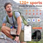 Smart Watch with Alexa & Bluetooth Calls, 1.83" HD Fitness Tracker for Men Women, IP68 Waterproof, 120+ Workout Modes, 24/7 Heart Rate/Sleep Tracking, iOS Android Compatible (Black) - Image 5