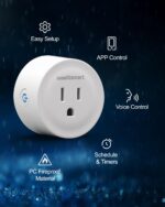 Smart Plug, WiFi Plugs Work with Alexa & Google Assistant, Smart Outlet with Timer & Group Controller, WiFi Outlet for Home, No Hub Required, ETL & FCC Certified, 2.4G WiFi Only, 2 Packs - Image 3