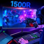 ZZA Gaming Curved Monitor 27 Inch,PC Monitors 180Hz|165Hz|144Hz|1ms,27 Inch Curved Monitor 1500R|FHD|1080P| 90% DCI-P3|100% sRGB,Computer Monitor FreeSync|HDR|Low Blue Light| HDMI|DP| VESA - Image 4