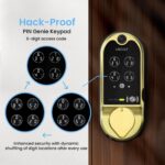 Lockly Vision Smart Lock, HD Video Doorbell Smart Locks for Front Door, Fingerprint Door Lock, Touchscreen Keypad, App Control, No Monthly Fee, Auto Lock - Brushed Gold - Image 5