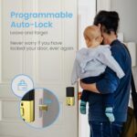 Lockly Vision Smart Lock, HD Video Doorbell Smart Locks for Front Door, Fingerprint Door Lock, Touchscreen Keypad, App Control, No Monthly Fee, Auto Lock - Brushed Gold - Image 9