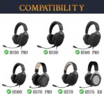 SOULWIT Earpads Cushions Replacement for Corsair HS75 XB/ HS70/Pro HS60/Pro HS50/Pro Gaming Headset/Headphones, Ear Pads with High-Density Noise Isolation Foam (HS60 CG Black) - Image 3