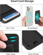 Upgraded for Magsafe Wallet, Strongest Magnetic Wallet, for iPhone Magsafe Walle t with 2 Card Slots, Magnetic Card Holder for iPhone 16/15/14/13/12 Series, Vegan Leather, Fit 7 Cards, Black - Image 4