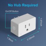 5 Pack Smart Plugs, WiFi Outlets Work with Alexa&Google Assistant, Timer Plugs, 15A/1800W Max, Smart Sockets with Remote Control, No Hub Required, Simple Setup, 2.4G WiFi Only, ETL & FCC Certified - Image 4