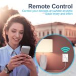 5 Pack Smart Plugs, WiFi Outlets Work with Alexa&Google Assistant, Timer Plugs, 15A/1800W Max, Smart Sockets with Remote Control, No Hub Required, Simple Setup, 2.4G WiFi Only, ETL & FCC Certified - Image 6