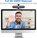 Full HD 1080P Webcam with Microphone, Auto-Light Balance, Rotatable Design,Privacy Cover, Plug and Play for Zoom, Skype,Web Conferencing - Compatible with Windows, Mac, Laptop, Desktop - Image 3