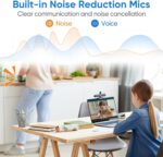 Full HD 1080P Webcam with Microphone, Auto-Light Balance, Rotatable Design,Privacy Cover, Plug and Play for Zoom, Skype,Web Conferencing - Compatible with Windows, Mac, Laptop, Desktop - Image 5