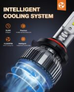 Nilight 9005/HB3 H11/H9/H8 LED Bulbs, High and Low Beam Fog Ligh Bulbs Combo, 6000K Cool White IP67, Plug and Play, 4-Pack - Image 4
