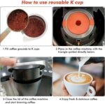 Reusable K Cups For Keurig Reusable Coffee Pods Compatible with 1.0 and 2.0 Keurig Single Cup Coffee Maker Stainless Steel K Cup,Non-BPA(2 pack) - Image 6