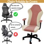 Lavish Cover Velvet Stretchable Gaming Chair Cover, Washable, Anti-Scratch Slipcover with Armrest Protection, Cat Scratch Proof for Office and Computer Chairs(No Chair, Pink) - Image 8