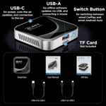 3-in-1 Wireless CarPlay Adapter & Android Auto Wireless Adapter, Plug & Play, Easy Setup, Supports Netflix, YouTube, TF Card, and More for Cars with OEM Wired CarPlay/Android Auto - Image 10