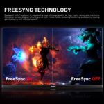 24.5 Inch IPS PC 200Hz Gaming Monitor, FHD 1080p Screen, 1ms Without Bezel, freesync, 99% sRGB, 178 ° Angle View, HDMI、DisplayPort, Compatible with Wall mounting 75 * 75MM - Black - Image 4