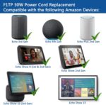 F1TP 30W Power Supply Adapter Cord for Echo 3rd 4th Gen, Echo Plus 2nd Gen, Echo Show 8, Echo Show 10, Echo Show 15 - Image 3