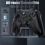 Gamrombo Wireless Controller Replacement for Xbox One/Xbox One X/One S/Xbox Series S/X Gamepad with Turbo/3.5mm Audio Jack/Macro/Dual Vibration - Need to upgrade（Black） - Image 4
