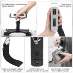 Nuenen 6 pcs Travel Digital Luggage Scale Portable Suitcase Handheld Weight Scale Hanging Baggage Scale 110LB/50KG, Includes Battery - Image 4