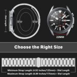22 mm Watch Band for Samsung Galaxy Watch 3 45 mm, Huawei Watch GT 4 46 mm, Garmin Venu 3 45 mm - Beautifully Polished Stainless Steel Replacement Strap - Image 5