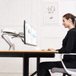 NB North Bayou Dual Monitor Desk Mount Stand Full Motion Swivel Computer Monitor Arm Fits 2 Screens up to 32'' with Load Capacity 6.6~26.4lbs for Each Monitor G75-W - Image 3