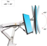 NB North Bayou Dual Monitor Desk Mount Stand Full Motion Swivel Computer Monitor Arm Fits 2 Screens up to 32'' with Load Capacity 6.6~26.4lbs for Each Monitor G75-W - Image 5