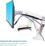 NB North Bayou Dual Monitor Desk Mount Stand Full Motion Swivel Computer Monitor Arm Fits 2 Screens up to 32'' with Load Capacity 6.6~26.4lbs for Each Monitor G75-W - Image 8