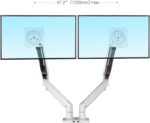 NB North Bayou Dual Monitor Desk Mount Stand Full Motion Swivel Computer Monitor Arm Fits 2 Screens up to 32'' with Load Capacity 6.6~26.4lbs for Each Monitor G75-W - Image 9