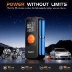 Tire Inflator Portable Air Compressor, 4X Faster Inflation & High-Capacity Battery, Tire Pump with Digital Pressure Gauge & LED Light, 150PSI Air Pump for Car Tires, Motorcycle, Bike, Ball, etc - Image 6