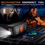 Tire Inflator Portable Air Compressor, 4X Faster Inflation & High-Capacity Battery, Tire Pump with Digital Pressure Gauge & LED Light, 150PSI Air Pump for Car Tires, Motorcycle, Bike, Ball, etc - Image 7