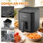 3 Qt Compact Air Fryer with Non-Stick Basket and Rack, User Friendly Simple Touchscreen, Cook in Simple Steps, Low-Oil Cooking Small Air Fryer, Space Saving Cooker - Image 4