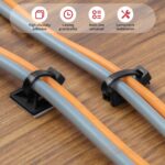 700 Pcs Cable Management Kit - Black 8-Inch Cable Ties, 3M Self-Adhesive Mounts, Saddle Mounts, Screws - Wire Organizer for Home, Office, Car, Computer, TV - Heavy Duty, Easy Installation - Image 7