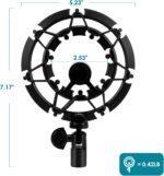 Blue Yeti Shock Mount, Alloy Shockmount Reduces Vibration Noise Matching Mic Boom Arm, Compatible for Blue Yeti and Yeti Pro Microphone by YOUSHARES - Image 7