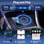 Wireless CarPlay Adapter for Apple iPhone-Convert Wired to Wireless CarPlay,Plug & Play,Low Latency,Mini Size,Compatible with iOS 10+ & Cars with Built-in CarPlay (Silver) - Image 4