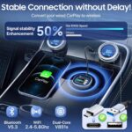 Wireless CarPlay Adapter for Apple iPhone-Convert Wired to Wireless CarPlay,Plug & Play,Low Latency,Mini Size,Compatible with iOS 10+ & Cars with Built-in CarPlay (Silver) - Image 6
