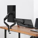 Pholiten Dual Monitor Arm 32inch,Fully Adjustable Gas Spring Monitor Desk Mount Vesa Bracket,Adjustable Tilt/Swivel/Rotate Monitor Stand Up to 22lbs - Image 5