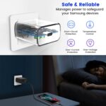 45W USB-C Charger, 2-Pack 45 Watt Samsung Super Fast Charger Type C PPS Wall/Car Charger for Samsung Galaxy S24 Ultra/S24+/S23 Ultra/S23+/S23/S22 Ultra/Note 10+, Galaxy Tab S9 with 2X 6.6ft Cable - Image 5