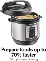 Hamilton Beach 12-in-1 Electric Pressure Cooker with True Slow Cook Technology, Sautés, Browns, Steams, Rice Function, Egg and More, 8 Quart Capacity, Stainless Steel (34508) - Image 3