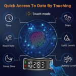 Smart Ring Health Ring - Smart Rings for Women Men,Fitness Tracker Ring with LED Display Screen,Sleep Tracker Ring Compatible with iOS/Android Activity Tracker/Heart Rate/SpO2/Sleep/Step - Image 3
