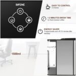 SIFENE single serve coffee machine 3-in-1 coffee maker for quick brew pods ground and loose tea 6-10oz cup sizes 50oz removable water tank 1150w compact efficient black - Image 5