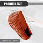 1 PC Car Gear Shifting Knob Cover, 2.75In x 4.72In Vehicle Interior Decoration Accessories, Anti-Slip Anti-Scratch Design, Universal Automotive Shifter Knobs Cover for Car SUV Truck (Brown) - Image 3