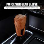 1 PC Car Gear Shifting Knob Cover, 2.75In x 4.72In Vehicle Interior Decoration Accessories, Anti-Slip Anti-Scratch Design, Universal Automotive Shifter Knobs Cover for Car SUV Truck (Brown) - Image 8