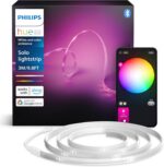 Philips Hue Indoor 10 Ft Smart LED Solo Lightstrip Base Kit with Smart Dimmer Switch - Control with Hue App, Alexa, Google Assistant, Apple HomeKit - Image 3
