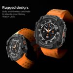 Spigen Rugged Armor Designed for Samsung Galaxy Watch Ultra Case 47mm Durable TPU Cover (2024) - Matte Black - Image 5