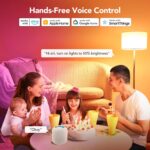 OREiN Matter Smart Light Bulb, Smart Light Bulbs Work with Apple Home, Alexa, Google Home, SmartThings, A19 Color Changing Light Bulbs 2.4Ghz WiFi, 800 Lumens Equivalent 60W 4Pack - Image 6